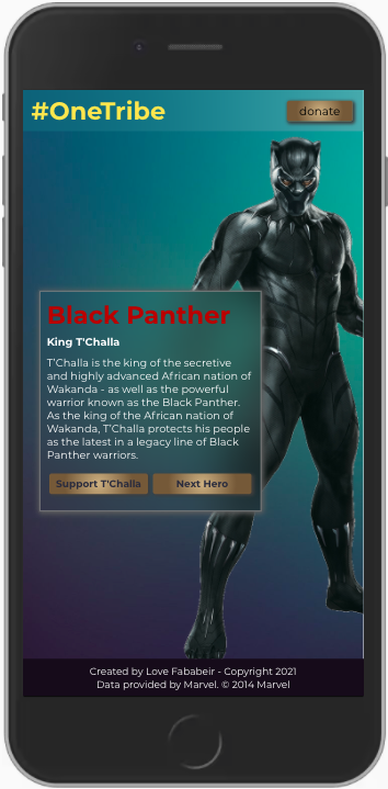 Screenshot of the #OneTribe app