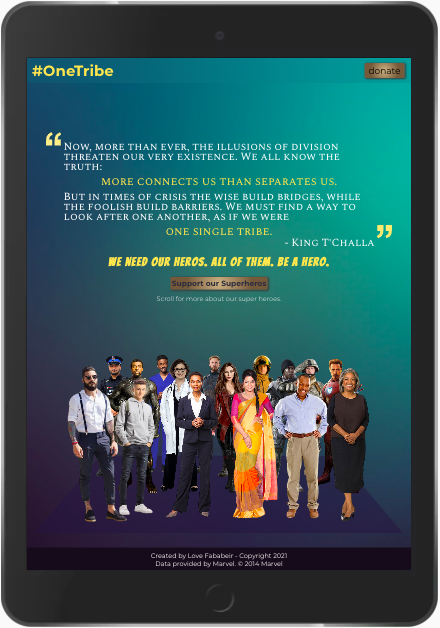 Screenshot of the #OneTribe app