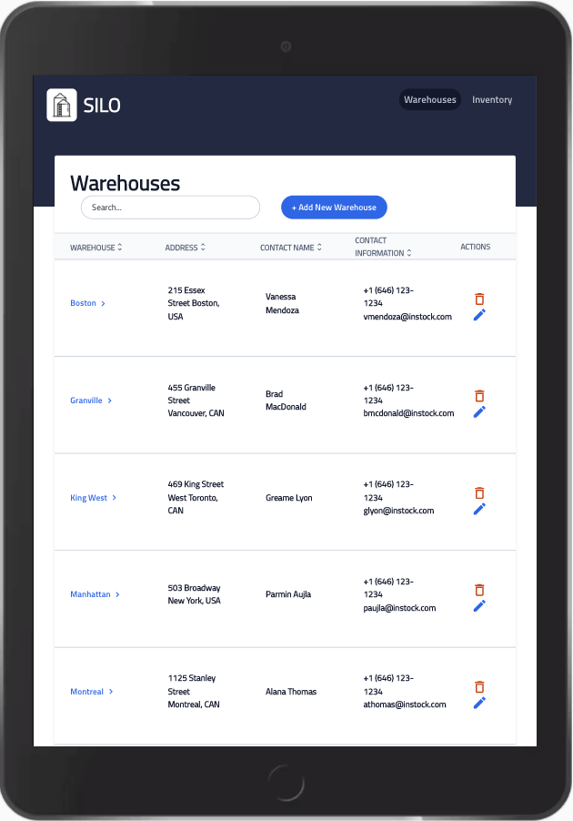 Screenshot of the Silo app