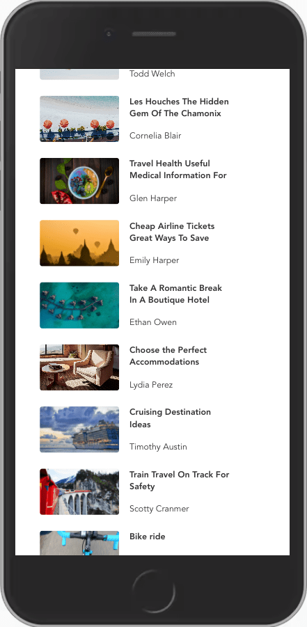 Screenshot of the Watchify app