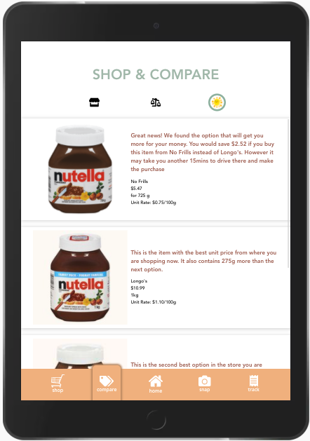 Screenshot of the WiseJo app